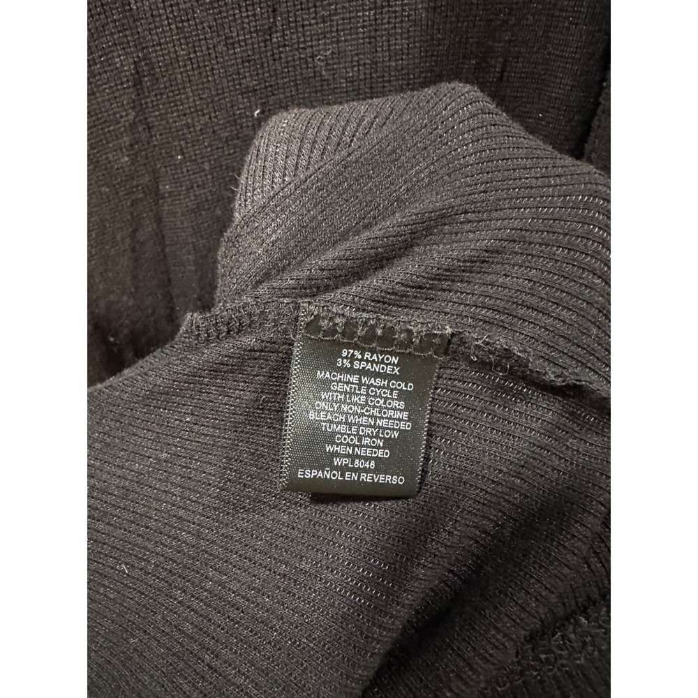 INC International Concepts Womens Black Ribbed Open Front Duster Cardigan Large - Picture 3 of 4